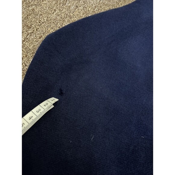 VTG Polo Ralph Lauren Heavyweight Zip Hoodie Adult XL Dark Blue Thermal Hood - Picture 2 of 11